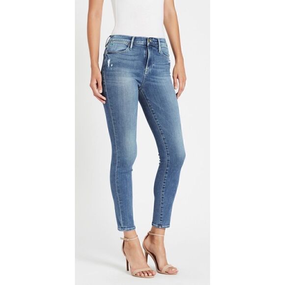 FRAME DENIM
LE HIGH SKINNY JEAN -
REPUBLIC RIPS Size 28 New No Tags - Picture 2 of 6